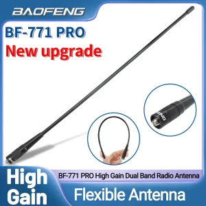 Walkie Talkie BF 771 PRO Dual Band Antenna SMA-Female High Gain Antenna for Baofeng UV-5R UV 21 PRO V2 5RH Quansheng UV K6 K5(8) Radios