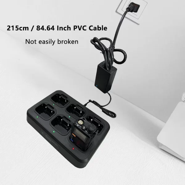 Quansheng Walkie Talkie UV-K6 Six-Way Charger Original UV-K5 Radios Battery Multi Rapid Charger Desktop Two Way Radio Accessory - Image 5