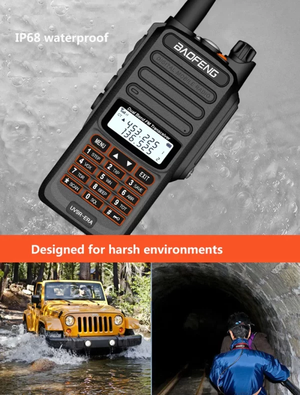 2025 IP68 waterproof baofeng uv 9r plus 20w ERA walkie twaalkie long range 30km car cb ham radio hf transceiver UHF radio station - Image 6