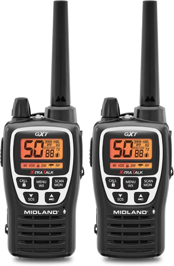 2Pack Midland GXT3000 GMRS Long Range Handheld Walkie Talkies