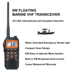 YAESU HX-210 Standard Floating 6 Watt Handheld VHF Transceiver
