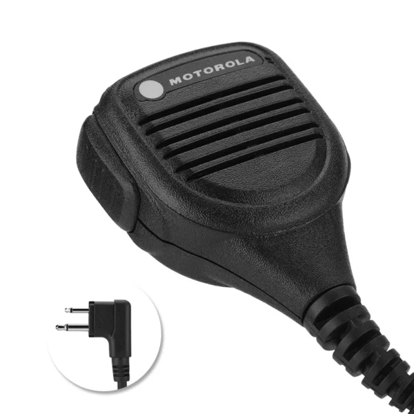 Motorola Speaker Microphone 3.5mm Headphone Jack Walkie Talkie Radio Hand Microphone with Steel Belt Clip - Image 3