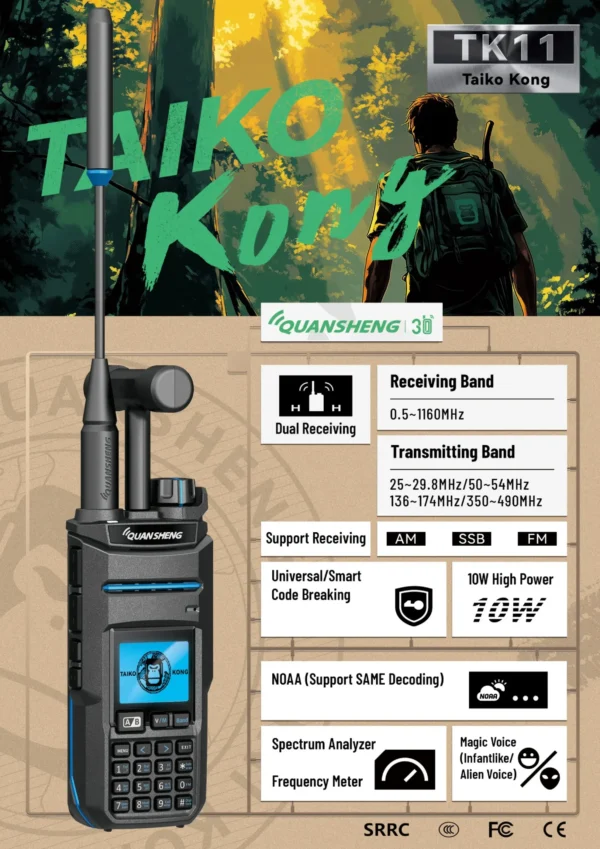 In Stock Quansheng TK11 Version Multi Bands SSB FM AM Dual Receiving Portable Radios - Image 2
