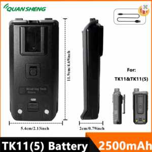 100% Original Quansheng TK11(5) Battery TK11 5 Walkie Talkie Replacement Support Type-C Charging