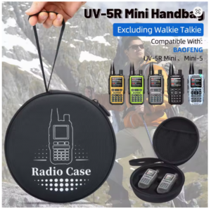 UV-5R Mini Walkie Talkie Carrying Case | Handbag Storage for UV-5R Mini Ham Radio | Camping & Hiking Gear
