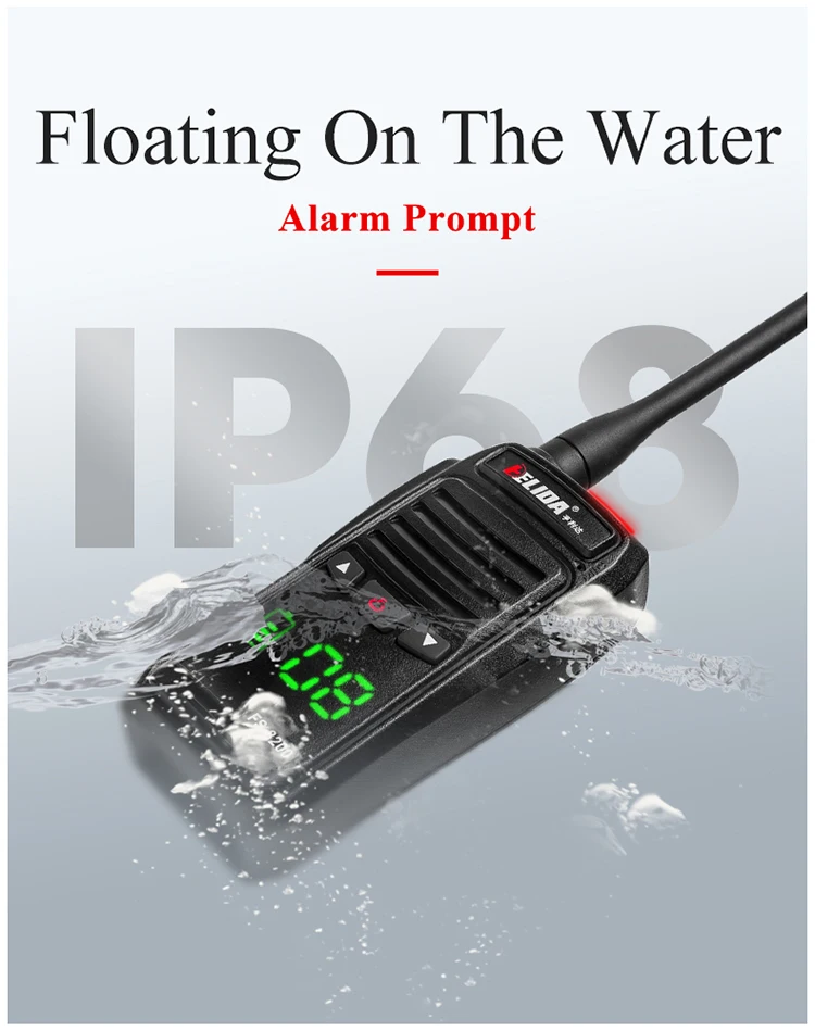 5W Marine Radio Transceiver IP68 Waterproof Handheld VHF UHF Floating Two Way Radio for Boat Ship