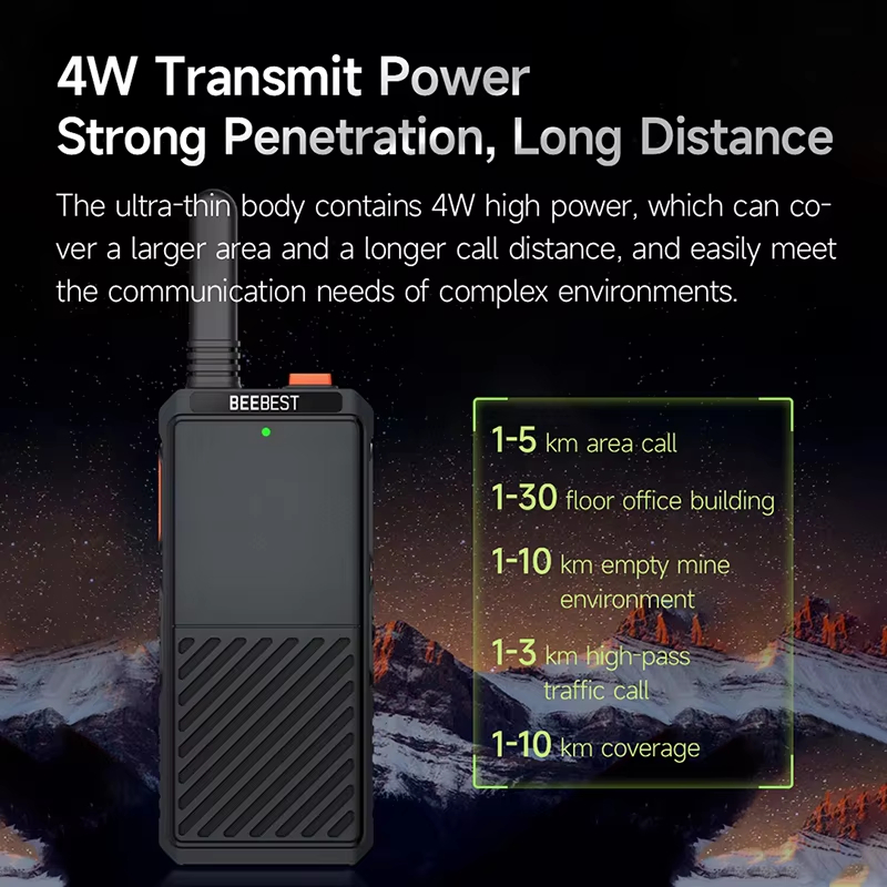 Beebest Ultra-Thin Walkie-Talkie A306 Support Bluetooth Headset App Writing Frequency Handheld Radio For Hotel Security Outdoor - Image 5