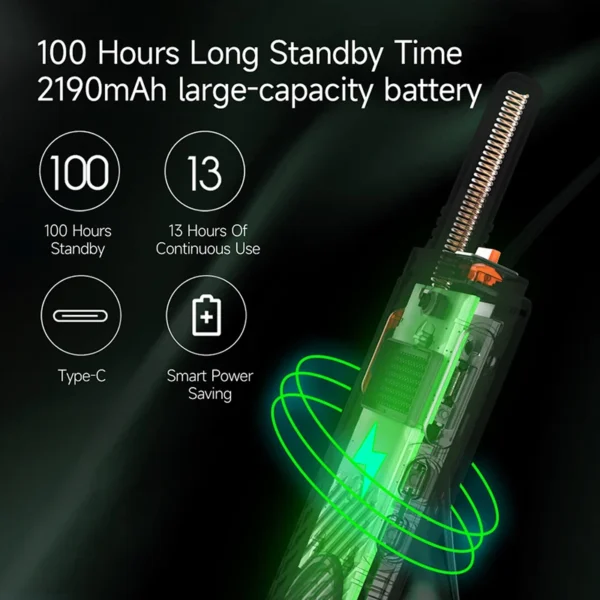 Beebest Ultra-Thin Walkie Talkie A308 Waterproof Support BT Headset Wireless Walkie-Talkie For Hunting Hotel Driving Restaurant - Image 2