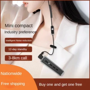 Ultra-Thin Mini Two-Way Radio with Earpiece - Ideal for Service Industry & Events [Free Worldwide Shipping]