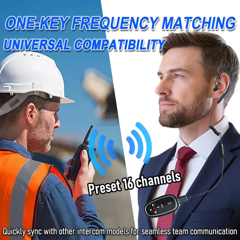 Hands-Free Mini Walkie Talkies Headset AI Voice Control Upgraded - Image 3