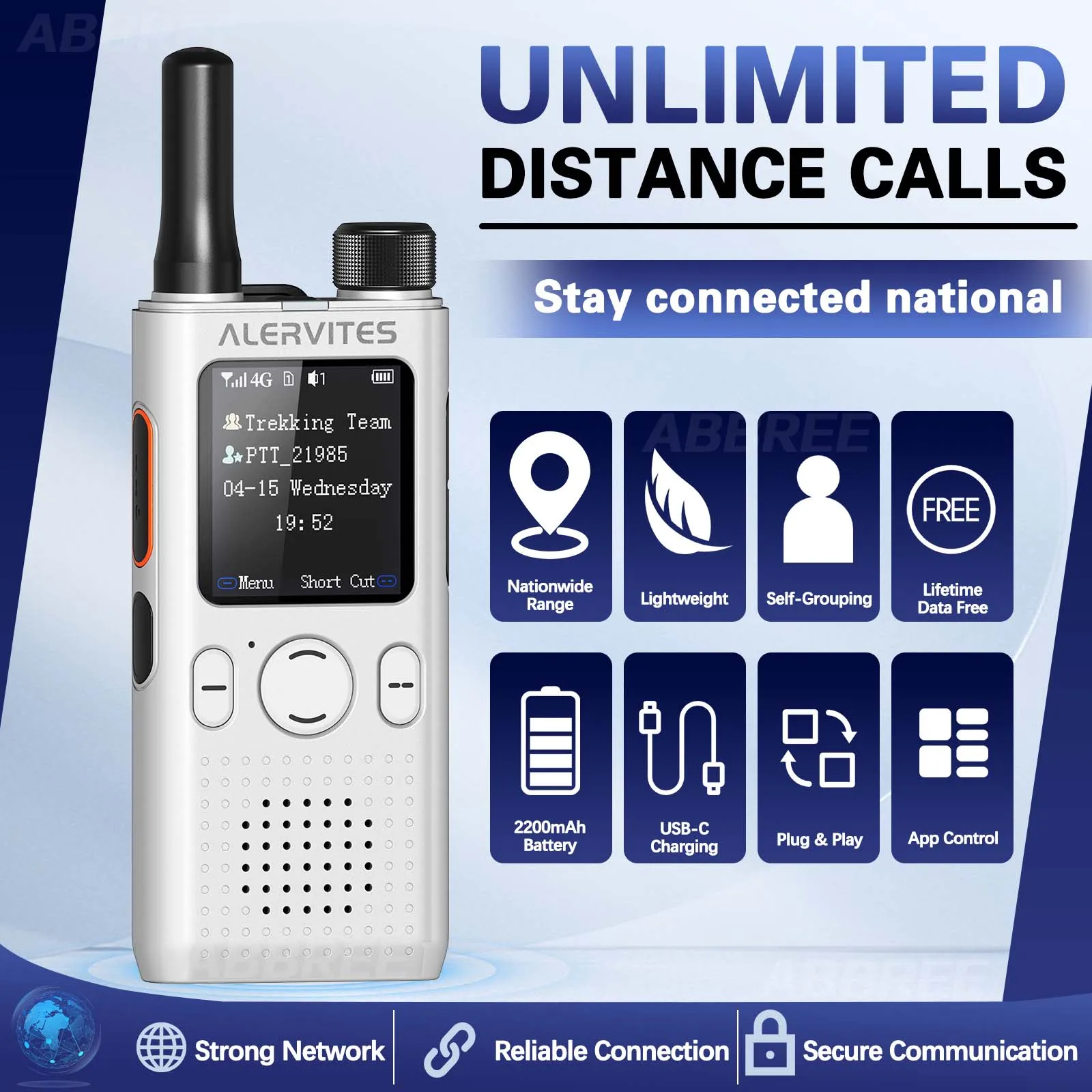 Baofeng AT1 Nationwide & Global PoC Walkie Talkie with Lifetime Free 4G/5G Unlimited Data - Create Groups Freely (Free Shipping) - Image 2