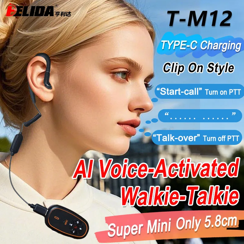 Hands-Free Mini Walkie Talkies Headset AI Voice Control Upgraded - Image 2