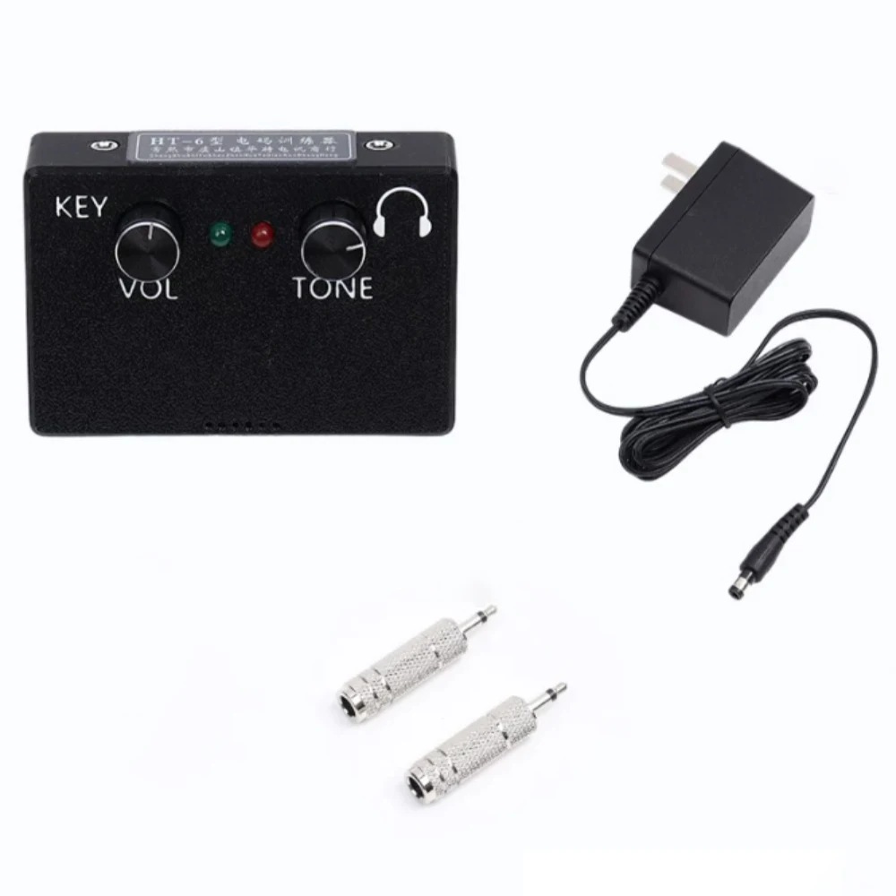 HT-6 Morse Code Learning Trainer, CW Sound and Light Practice with Adjustable Volume and Tone Controls