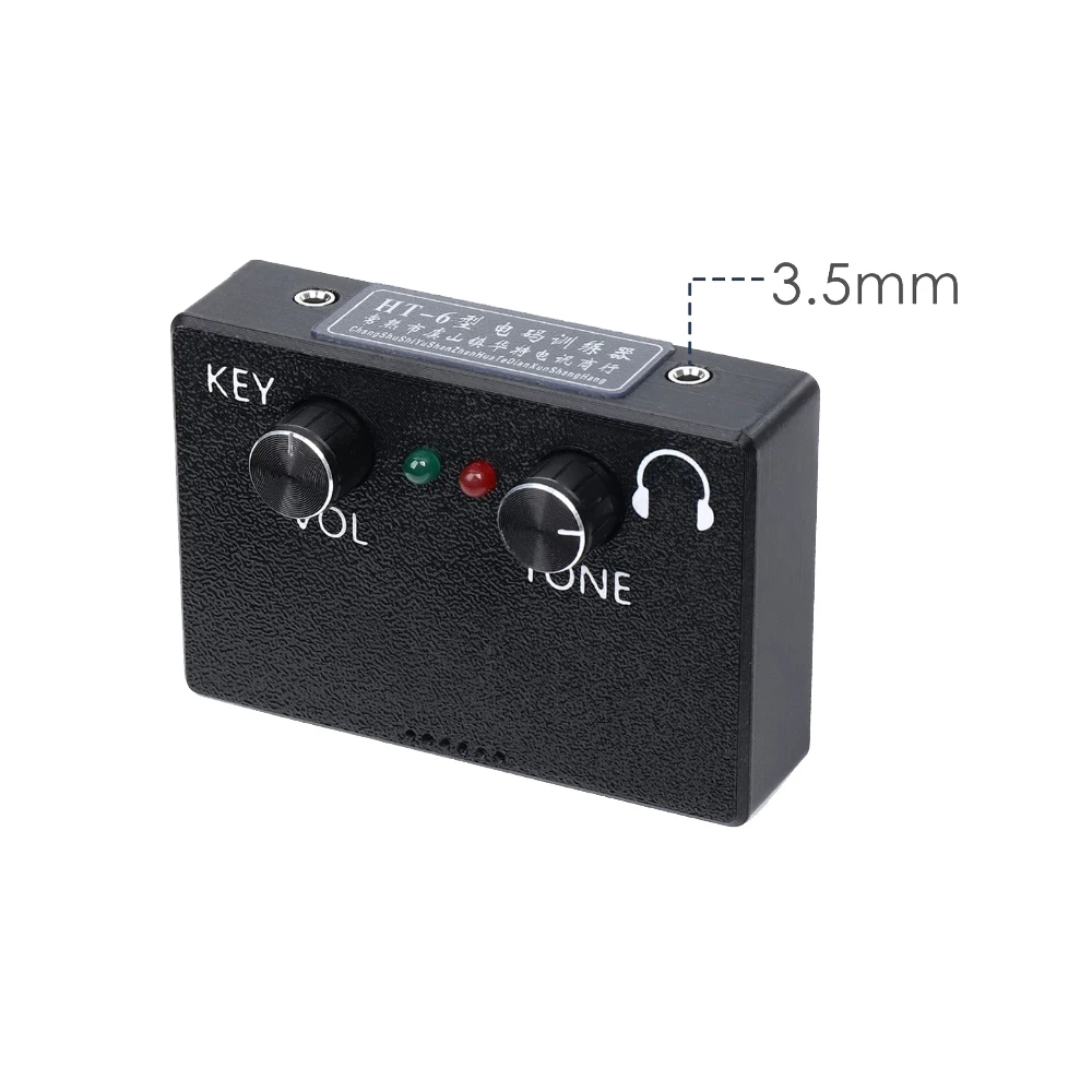HT-6 Morse Code Learning Trainer, CW Sound and Light Practice with Adjustable Volume and Tone Controls - Image 2