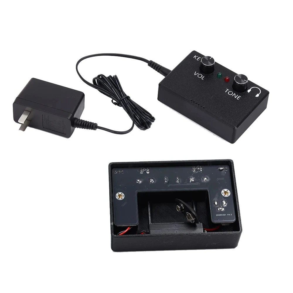 HT-6 Morse Code Learning Trainer, CW Sound and Light Practice with Adjustable Volume and Tone Controls - Image 5